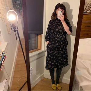 Mo:Vint XS Button Up Floral Dress